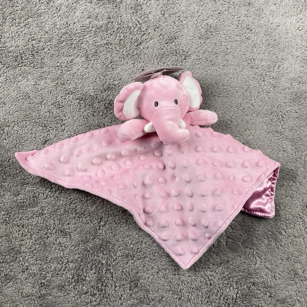 The Children's Place Pink Elephant Security Blanket Baby Lovey Minky Dots NWT